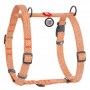 Collar WauDog Re-Cotton Szelki z rączką z regenerowanej bawełny anatomiczne w kształcie litery H, odblaskowe z QR-paszportem, plastikowy fastex, M pomarańczowe - 2