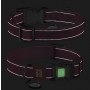 Collar WauDog Nylon Mono Obroża nylonowa odblaskowa z QR-paszportem, plastikowy fastex, S 15mm/25-35cm różowa - 5