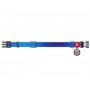 Collar WauDog Nylon Mono Obroża nylonowa odblaskowa z QR-paszportem, plastikowy fastex, L 25mm/33-49cm niebieska - 3