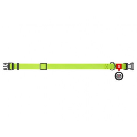 Collar Waterproof Obroża wodoodporna z QR-paszportem, plastikowy fastex, L 25mm/33-49cm jasnozielona - 2