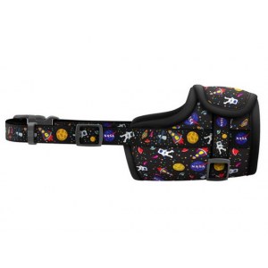 Collar WauDog Nylon Kaganiec, plastikowy fastex, wzór NASA, rozmiar 1 [14-20cm]