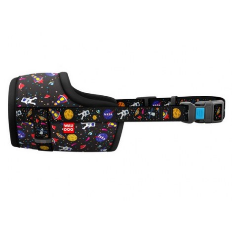 Collar WauDog Nylon Kaganiec, plastikowy fastex, wzór NASA, rozmiar 3 [25-34cm] - 2