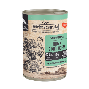 Karma mokra dla psa Wiejska Zagroda Indyk z królikiem (dorosły) 400g