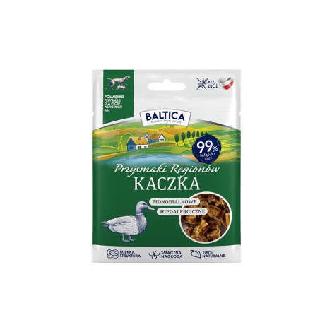 Baltica Monobiałkowe Przysmaki Regionów Kaczka dla psa op. 30g