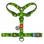 Collar WauDog Nylon Szelki nylonowe anatomiczne w kształcie litery H, z QR-paszportem, plastikowy fastex, wzór AWOKADO, rozmiar L 25mm - 3