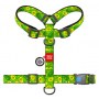 Collar WauDog Nylon Szelki nylonowe anatomiczne w kształcie litery H, z QR-paszportem, plastikowy fastex, wzór AWOKADO, rozmiar XL 35mm - 3