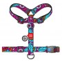 Collar WauDog Nylon Szelki nylonowe anatomiczne w kształcie litery H, z QR-paszportem, plastikowy fastex, wzór LATO, rozmiar XL 35mm - 3