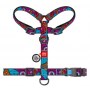 Collar WauDog Nylon Szelki nylonowe anatomiczne w kształcie litery H, z QR-paszportem, plastikowy fastex, wzór LATO, rozmiar L 25mm - 3