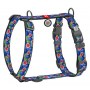 Collar WauDog Nylon Szelki nylonowe anatomiczne w kształcie litery H, z QR-paszportem, plastikowy fastex, wzór FIGA, rozmiar M 20mm - 2