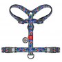 Collar WauDog Nylon Szelki nylonowe anatomiczne w kształcie litery H, z QR-paszportem, plastikowy fastex, wzór FIGA, rozmiar M 20mm - 3