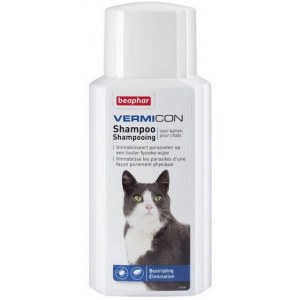 Beaphar Vermicon Szampon dla kota przeciwko pchłom i kleszczom 200ml
