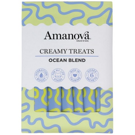 Amanova Cat Creamy Treats Ocean Blend Tuna & Salmon - tuńczyk i łosoś 6x15g