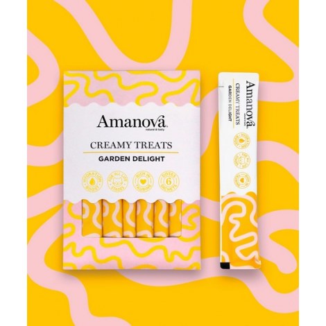 Amanova Cat Creamy Treats Garden Delight Chicken & Vegetables - kurczak i warzywa 6x15g - 3