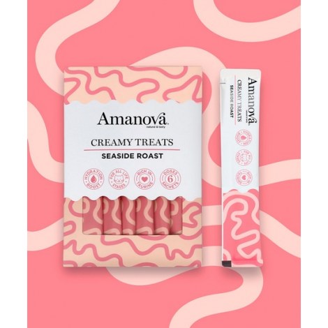 Amanova Cat Creamy Treats Seaside Roast Tuna & Chicken liver - tuńczyk i wątróbka 6x15g - 3