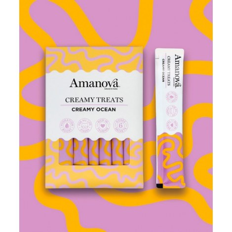 Amanova Cat Creamy Treats  Creamy Ocean Tuna & Goat milk - tuńczyk i mleko kozy 6x15g - 3