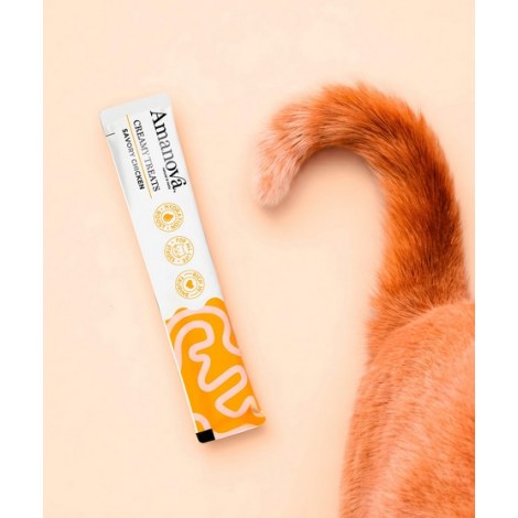 Amanova Cat Creamy Treats Savory Chicken - kurczak 6x15g - 4