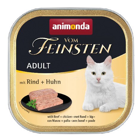 Animonda vom Feinsten Cat Adult Wołowina z Kurczakiem tacka 100g