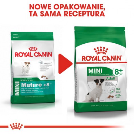 Royal Canin Mini Adult 8+ karma sucha dla psów starszych od 8 do 12 roku życia, ras małych 2kg - 3