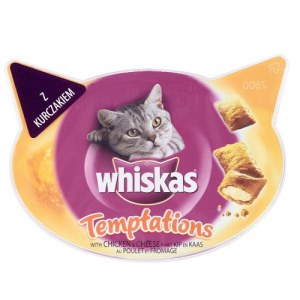 Whiskas Temptations Chicken & Cheese (kurczak i ser) 60g