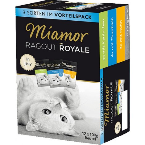 Miamor Ragout Royale Mix Galaretka - kurczak, królik, tuńczyk saszetki 12x100g - 2
