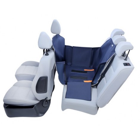 Kardiff Anti Slip Mini 1/2 Mata samochodowa na połowę tylnego fotela granatowa - 2