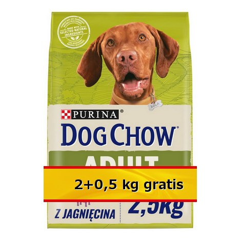 Purina Dog Chow Adult Jagnięcina 2,5kg (2+0,5kg) - 2
