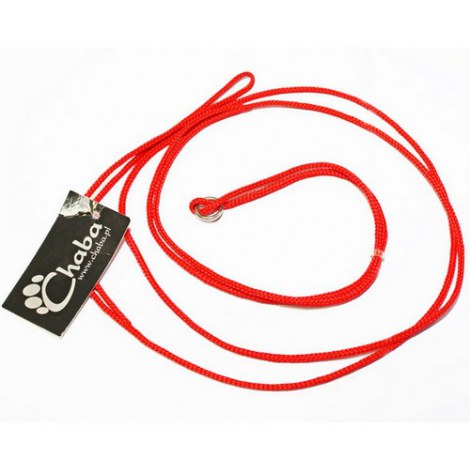 CHABA Smycz ringówka - 2,5mm czerwona