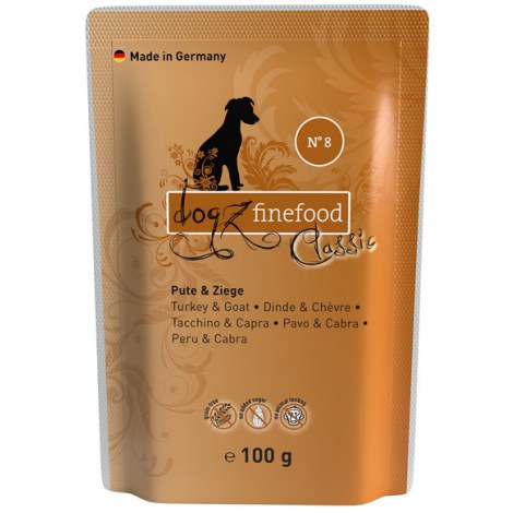 Dogz Finefood Classic N.08 Indyk i koza saszetka 100g