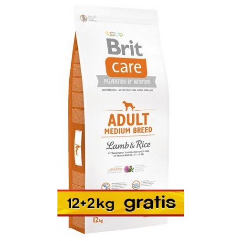Brit Care New Adult Medium Breed Lamb & Rice 14kg (12+2kg gratis) - 2
