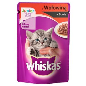Whiskas Junior Wołowina w sosie saszetka 100g