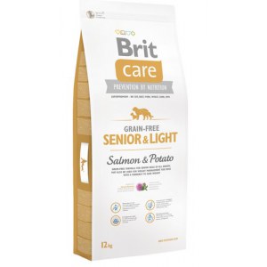 Brit Care Grain Free Senior & Light Salmon & Potato 12kg