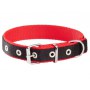 Dingo Obroża taśma polipropylenowa podwójnie zszywana 2,5cm/65cm czarno-czerwona - 2