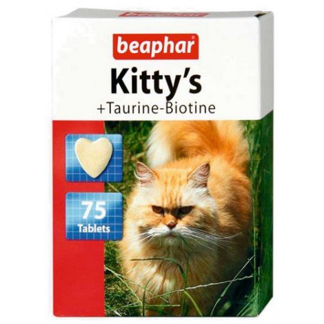 Beaphar Kitty's Taurine + Biotine tabletki witaminowe 75szt