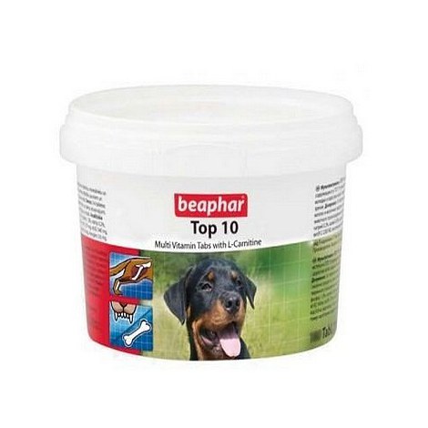 Beaphar TOP 10 Dog - preparat witaminowy z L-karnityną dla psa 750tabl. - 2
