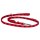 CHABA Smycz taśma regulowana 16 czerwona w czarne łapki