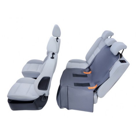 Kardiff Anti Slip Mini 1/2 Mata samochodowa na połowę tylnego fotela brązowa - 4
