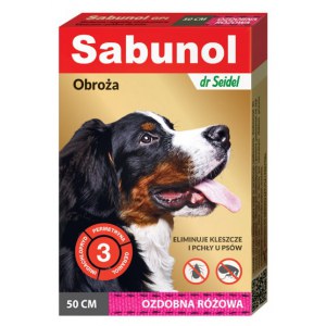 Sabunol GPI Obroża przeciw pchłom dla psa ozdobna różowa 50cm
