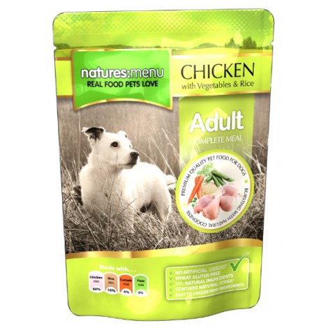 Natures Menu Pies - kurczak warzywa i ryż saszetka 300g - 2