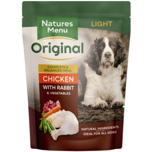 Natures Menu Pies Light - kurczak królik warzywa i ryż saszetka 300g