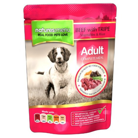 Natures Menu Pies - wołowina podroby warzywa i ryż saszetka 300g - 2