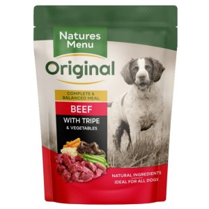 Natures Menu Pies - wołowina podroby warzywa i ryż saszetka 300g
