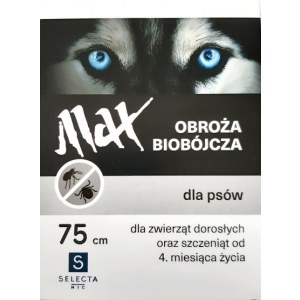 Selecta HTC Obroża Max biobójcza dla psa przeciw pchłom i kleszczom 75cm czarna [SE-7123]