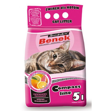 Super Benek Compact Zapachowy Cytrusowa Świeżość (różowy) 5L