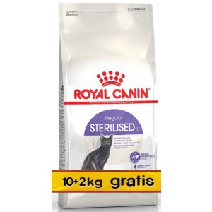 Royal Canin Sterilised karma sucha dla kotów dorosłych, sterylizowanych 12kg (10+2kg)