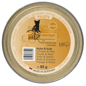 Catz Finefood Filety N.407 Kurczak/Cielęcina tacka 85g