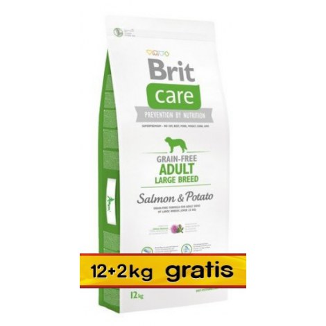 Brit Care Grain Free Adult Large Salmon & Potato 14kg (12+2kg gratis) - 2
