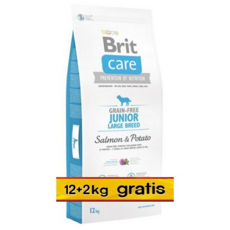 Brit Care Grain Free Junior Large Salmon & Potato 14kg (12+2kg gratis) - 2
