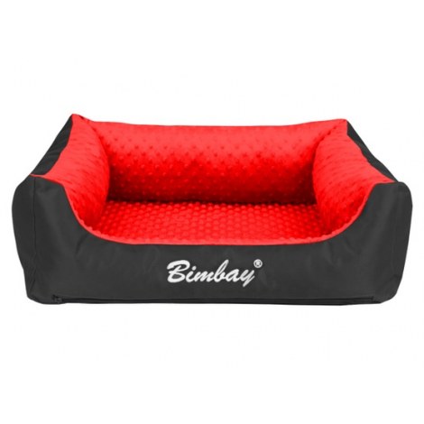Bimbay Pokrowiec do kanapy Minky r.3 - 100x80cm czarny-czerwony - 2