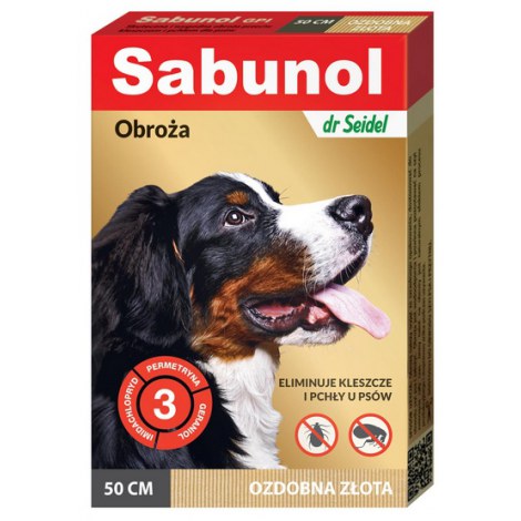Sabunol GPI Obroża przeciw pchłom dla psa ozdobna złota 50cm - 2