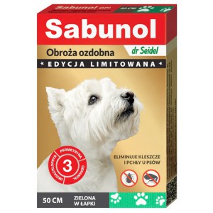 Sabunol GPI Obroża przeciw pchłom dla psa zielona Limitowana Edycja 50cm